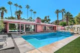 Exterior of Pink Palm Springs Midcentury Home