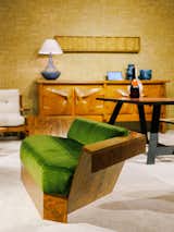 A 1990s love seat designed by Hervé Baley cut a sharp profile alongside some of the designer’s earlier work at Magen H.&nbsp;&nbsp;
