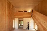 Prefab prefabricated house home residence by Method Homes and atelierjones in Greenville, Northern California, with  mass-timber walls,  mass-timber floor,  mass-timber ceiling, and  mass-timber staircase.