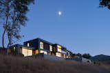 Prefab prefabricated house, home, residence designed by Signum and built by Method Homes into hillside in Calistoga, California, Napa Valley. 