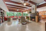 Living area of midcentury home in Waco