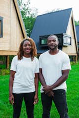 Patrice and Darrel Maxam opened Finger Lakes Treehouse in July 2023 on a site of family significance in Sodus, New York. The pair, who already operate seven DIY Airbnb rentals on their woodland property in Atlanta, plan to build “20 tree house Airbnb hotels” as part of their growing Maxam Hotels brand—all of them A-frames.  Photo 2 of 4 in Meet the A-Frame-Obsessed Couple on a Mission to Build 20 “Tree House Airbnb Hotels”