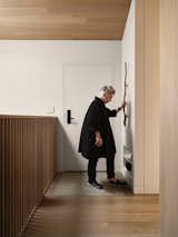 The entry has a cubby for Roberta’s shoes and a branch-shaped grab bar made of bronze by British designer Phillip Watts.  Photo 5 of 17 in No, 83 Isn’t Too Old to Renovate. Just Ask San Francisco Resident Roberta Gordon