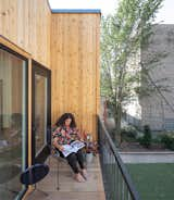 An outdoor seating area in the ADU.