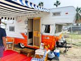 The vintage trailers on display range from well-known favorites like Airstream and Shasta, to less common brands like Spartan, Aloha, and Silver Streak.