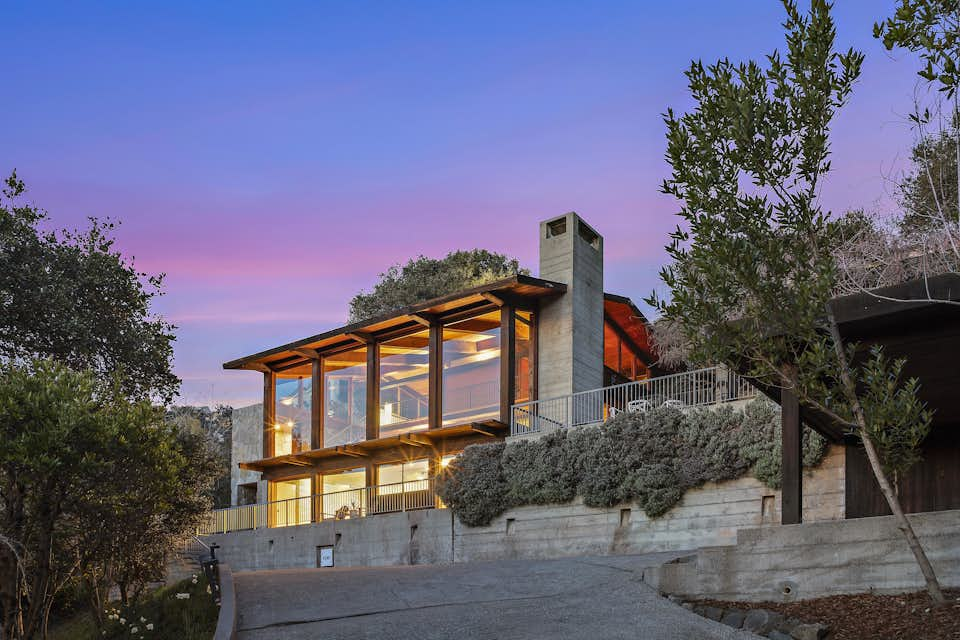 Photo 1 of 10 in High in the Berkeley Hills, a Home Cast in Concrete ...