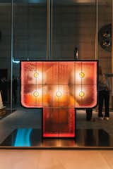 I entered the show through a staircase in the courtyard of Palazzo Citterio. There’s a lot to see upon first glance, but I was initially drawn to artist Anthea Hamilton’s tall and flat floor lamp which looked like a stained glass window. A fact I loved is that its shape was inspired by a kimono.