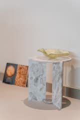 Egyptian designer Rania ElKalla makes mirror frames, side tables, catches, and more home furnishings by upcycling nut and egg shells into a product she developed called Shell Homage, a 100-percent biodegradable "plastic." Up close, the mix of pigments look like fantastical telescope photos of space.