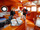 Ryan Phelan and Stewart Brand bought the boat in 1982. It had seen better days and was in a dilapidated state when the couple stepped in to rescue it.