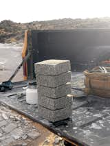 Large chunks of rock taken from the site, soon to be repurposed for the kitchen.&nbsp;