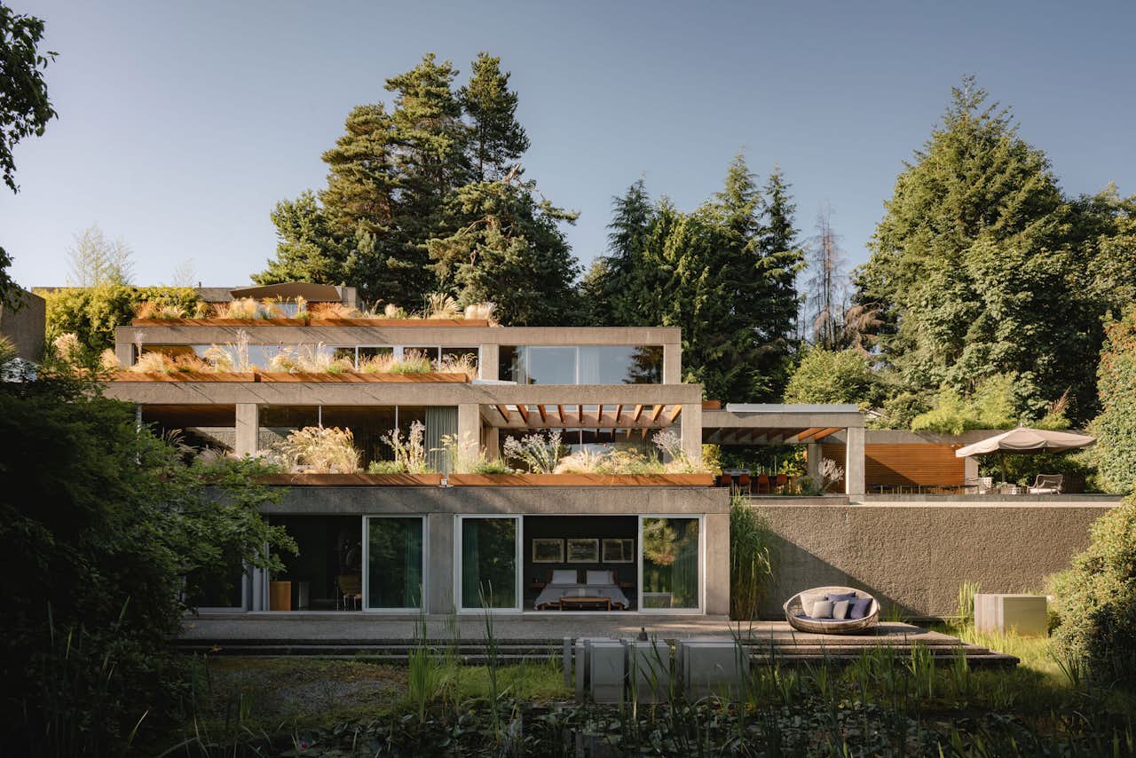 Eppich House terraced concrete exterior