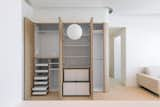 The no demolition needed storage system is both economical and elegant, while the overall design was inspired by Japanese architecture and minimalism. 