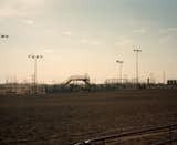 Empty rodeo grounds in Cheyenne, Wyoming.