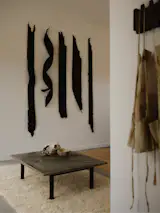 Ware installed the art installation he made himself, titled "Road Gators.