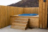 The outdoor hot tub, which seats 12, is perfect for stargazing and catching the northern lights in the winter.