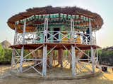 This two-story pavilion serves as a community center and emergency flood relief area.