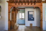 The kitchen is located just off the living and dining area.
