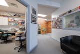 Portions of the second floor are currently set up as an office space.
