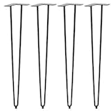BFM Seating NV Sand Black Steel Dining Height Leg Set