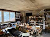 The garage has been converted into a ceramics studio.