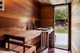The en suite primary bathroom includes a sauna.