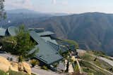 Slanted, overlapping shapes and irregular angles typify the one-of-kind roof structure. "All the angles are amazing. It's kind of a roofer's nightmare," says Bata. "That's why the roofers were spectacular, because they handled it incredibly," he says of Pacific Metal Roofing, who installed 10,460-square-feet of new metal roofing after the 2018 Woolsey Fire.