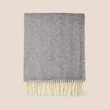 Charcoal Italian Herringbone Throw Blanket From Hudson | Grace