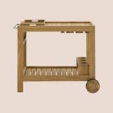 Rio Outdoor Teak Bar Cart from Castlery