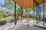 Tall heritage pecan trees shade the property.