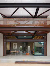 The sliding glass doors to the backyard are 13 feet tall.