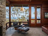 The majority of the main floor's eastern wall is made from floor-to-ceiling windows.