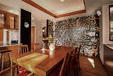 The dining room has an original mural by local artist Tom Cramer.
