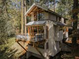 This $1.3M Portland Chalet Cantilevers Over a Wooded Hillside
