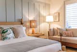 The rooms are decked out in muted tones and natural materials.