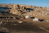 “We keep the livestock moving for the warm places and good grasses,” says Jargal. They used to travel by cow cart, but now they pack their live-in ger, guest ger, and livestock stable into a truck. It takes them two to four hours to disassemble and pack everything.