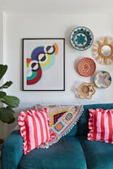 Like most renters in London, Kristabel is nervous about putting nails in her walls. Instead, she’s found success with command strips: “I’ve got some prints that have fallen down, but there’s a whole mirror that stayed up for five years”.