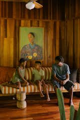 The pair also commissioned local artists to create original work that complements the home’s warm aesthetic and pool house vibes.