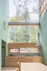 In the kitchen, the counter height is midway between standard Western and Japanese conventions, a compromise Rob made with his wife, Junko.
