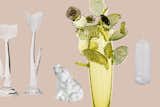 From left: Giardino Segreto Candlesticks by Sophie Lou Jacobsen, Baby Elephant Sculpture by Lalique, Mutation 1 Trophy by Maxim Velčovský, and Standing Person 3 Bottle by Takeyoshi Mitsui from Cibone O’Te.