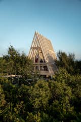 When the students’ time was up, Braithwaite’s team stepped in to finish the build.  Photo 8 of 23 in This Clever Twist On an A-Frame Cabin? It Started in a Classroom