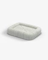 Ruggable Inkdrop Ivory Woven Bolster Pet Bed