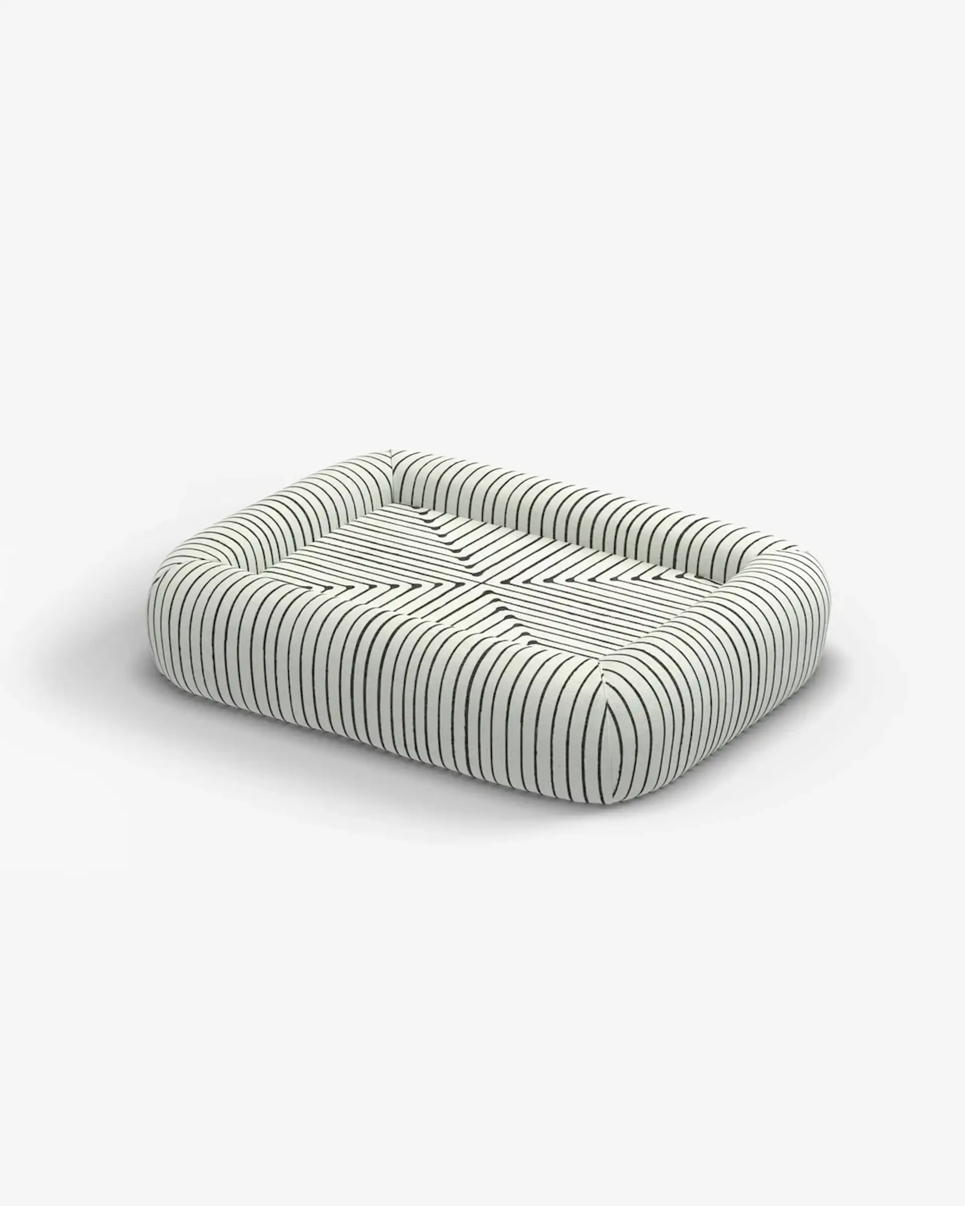 Ruggable Inkdrop Ivory Woven Bolster Pet Bed