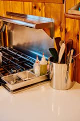 Stainless-steel kitchen equipment is a nod to Hailee and Chuck’s restaurant past.
