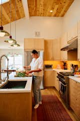 Hailee wanted an island that was big enough to entertain guests while cooking—and this one also contains a ton of storage underneath.&nbsp;