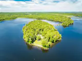 The private island is accessible via causeway.