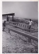 The Mitchell family documented the home’s construction, revealing a very different view from the one seen today.