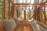 Instead of placing the bed on a platform that raises and lowers, Melissa and Mike placed it on the floor of the cabin.&nbsp;