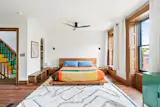 The bedroom shutters are original to the historic home.