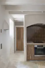 16th-century stone inlays on the kitchen floor.