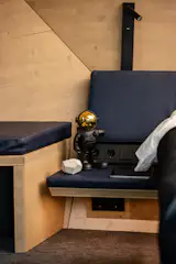 Caption about in-built furniture.